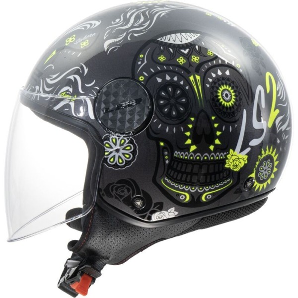 LS2 Open Face Helmet - OF-558 SPHERE LUX MAXCA (Black - Yellow)