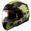 LS2 Full Face Helmet - 353 RAPID RACER (White - Yellow)