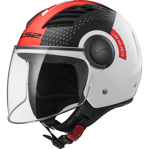 LS2 Open Face Helmet - OF-562 AIRFLOW (CONDOR White Black Red)